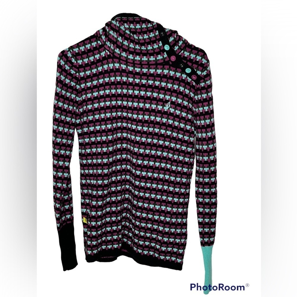 Volcom Rosewood Hooded Cowl Sweater Sz Large